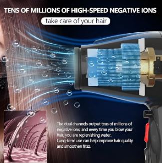 Hair Dryer For Women & Men - Black