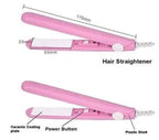 Mini Hair Straightener – Portable Ceramic Flat Iron for Women & Girls