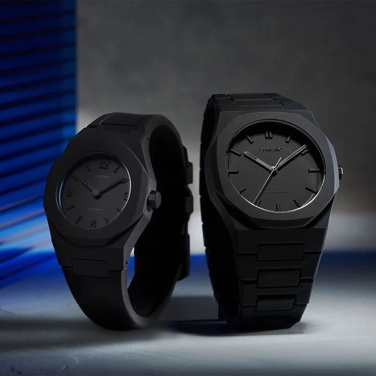 Matt Black Arabic Aura Watch for Men Women| Butterfly Clasp High Quality Watch