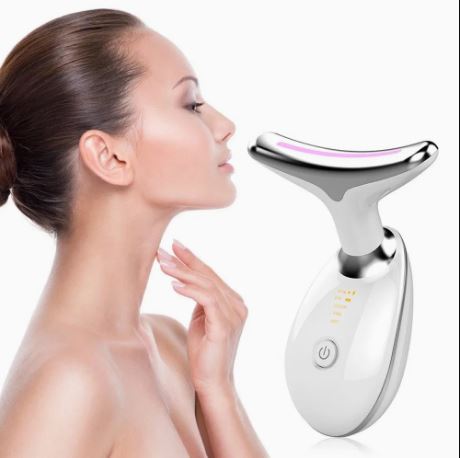 LED Light Therapy Beauty Device V Shape Face Massager Neck Lifting Device