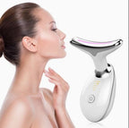 LED Light Therapy Beauty Device V Shape Face Massager Neck Lifting Device