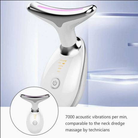 LED Light Therapy Beauty Device V Shape Face Massager Neck Lifting Device