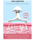 LED Light Therapy Beauty Device V Shape Face Massager Neck Lifting Device