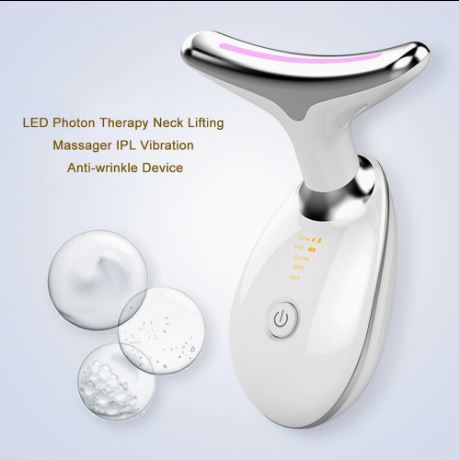 LED Light Therapy Beauty Device V Shape Face Massager Neck Lifting Device